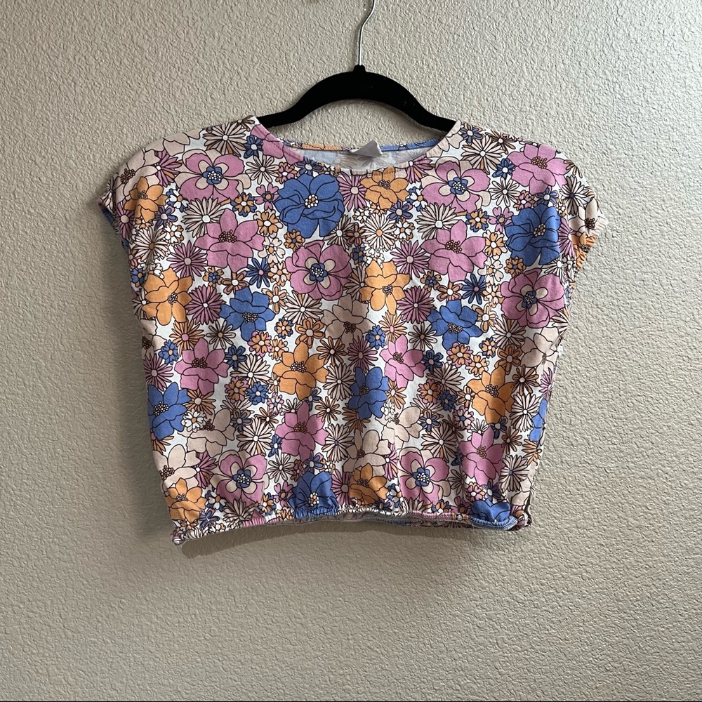 Zara Floral Crop Top Sz 10